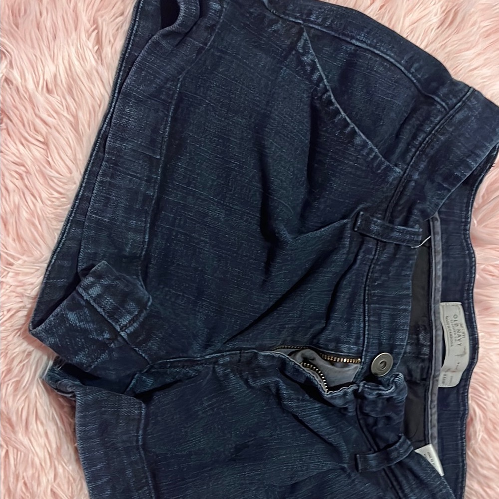 Dark Blue Denim Shorts